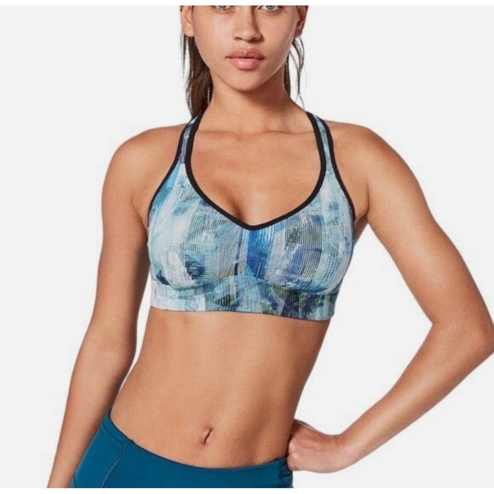Lululemon Speed Up Bra Size 8 Sun Dazed Multi Blue High Support